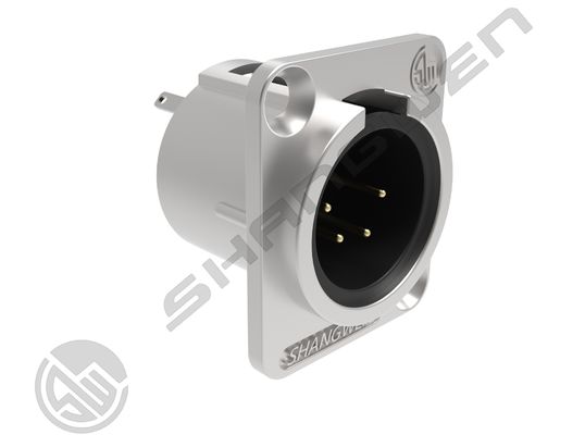 New IP40 Indoor Audio Video Cable Connector XLR 4 Pin Female Socket with Solder Adapter Male Socket Xlr Connector