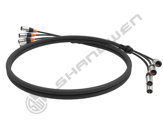 Multi-Channel 4 Channel 4 Way Cat6 Cat6A FTP Multicore Power Cord Ethercon to RJ45 Ethercon