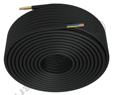 3*2.5mm²  300/500V CCC VDE 3 Core Sheathed Wire Copper Core Cable H05RR-F 2.5 Mm² 3 Core Power Cable H05RR-F Black Rubber Cable