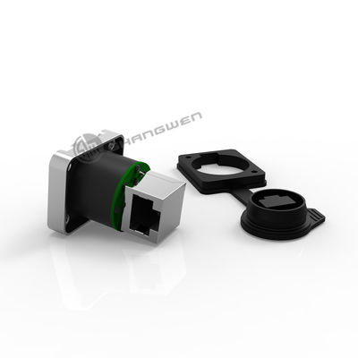 Rj45 মহিলা ইথারনেট চ্যাসি সংযোগকারী শিল্প IP65 জলরোধী