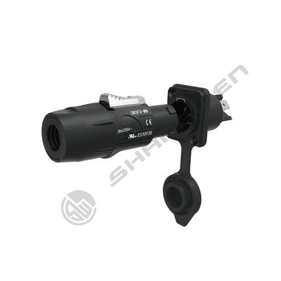 আইপি 65 আউটডোর প্যানেল মাউন্ট পাওয়ার সকেট LED ডিসপ্লে সহ 3-পিন পুরুষ অডিও সংযোগকারী 20 এ শ্যাসি সকেট অডিও পাওয়ার সলিউশনগুলির জন্য