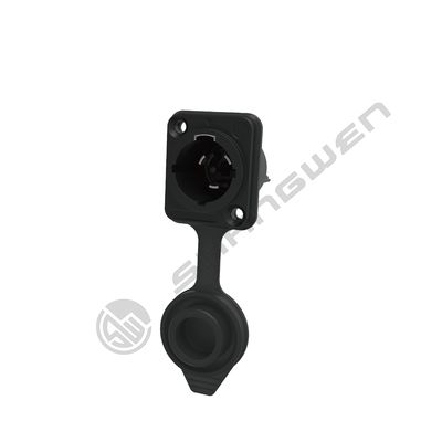 পুরুষ চ্যাসি জলরোধী পাওয়ার সংযোগকারী 250V 20A 3 কন্ডাক্টর