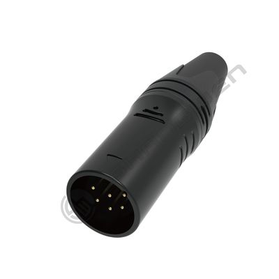 ৬-পিন XLR অডিও ভিডিও সংযোগকারী টেকসই ইনডোর XLR সংযোগকারী, IP40 সুরক্ষা শ্রেণী সহ