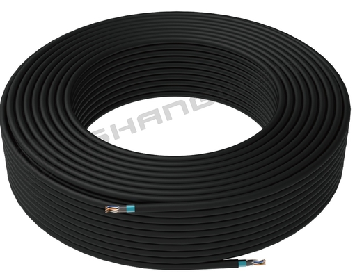 কালো খালি তামা FTP Cat5E 24AWG 26AWG নেটওয়ার্ক ক্যাবল ইথারনেট Cat5e 305M Shielded Stranded 24AWG 305M FTP নেটওয়ার্কিং ক্যাবল