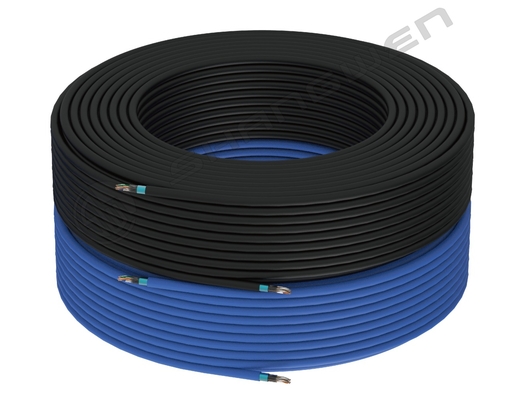 নীল কালো 24awg FTP SFTP ঢালাই CAT6A ইথারনেট নেটওয়ার্ক তারের 8 কন্ডাক্টর প্যাচ কর্ড