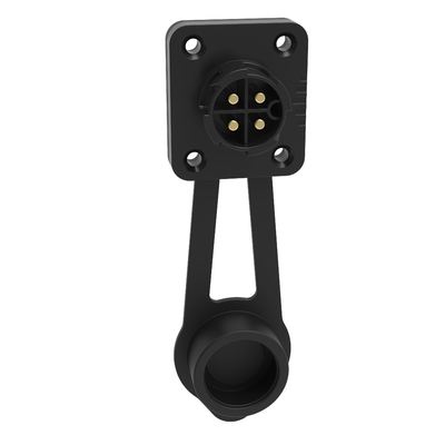 M19 Series Push-pull Self-locking Black Connection Industrial 4 Pin Female Male Plug Power  Connector