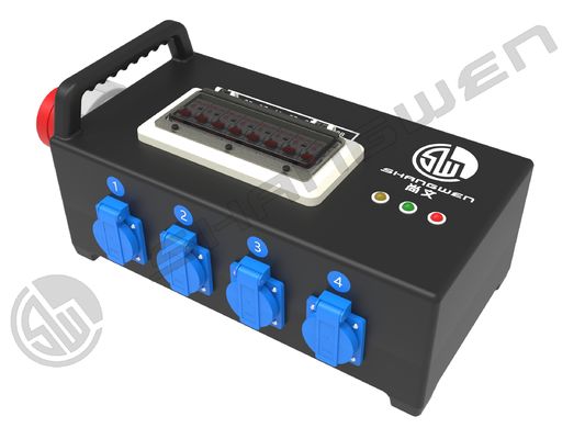 IP67 32A CEECustomized 400V 5Pin PCE CEE 240V 3P Out  MCB Distribution Box Customized 8 Pin Euro Plug ABS Electric Box