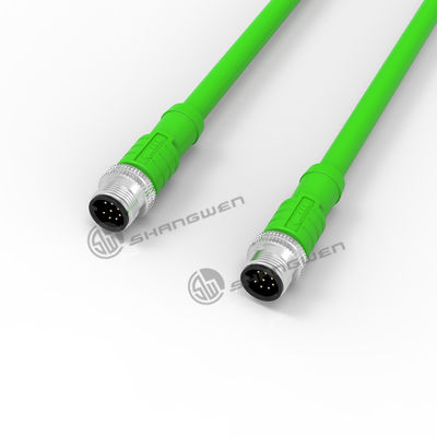 Customize Waterproof Phoenix M12 Cable 2 3 4 5 6 8 Pin Male to Female M12 Connector Cable With Wire