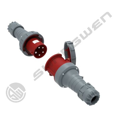 IP67 CEE Industrial Plug Socket Male Female Waterproof Coupler 5 Pin 63AMP  IEC CEE Plug 63A 5p 6h IP67