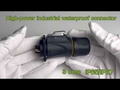উচ্চ ক্ষমতা পুরুষ মহিলা সংযোগকারী IP65 IP67 3 কোর জলরোধী সংযোগকারী বহিরঙ্গন