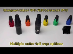 4 পিন এক্সএলআর সংযোগকারী সকেট পুরুষ বৈদ্যুতিক সংযোগকারী D টাইপ আকৃতি