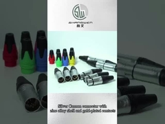 পেশাদার অডিও এবং ভিডিওর জন্য ইনডোর আইপি 40 সুরক্ষা 6-পোল এক্সএলআর অডিও ভিডিও সংযোগকারী