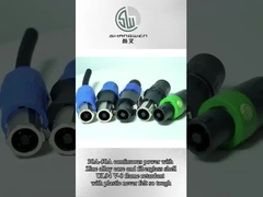 ৪ পোল ডি-আকৃতির ৪-পিন ফিমেল থেকে মেল স্পিকন কেবল সংযোগকারী, লাউডস্পিকার সংযোগের জন্য