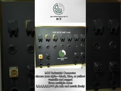 আইপি 67 এম 19 সংযোগকারী 6 পিন হলুদ 15 এ সোল্ডার ওভারমোল্ড অ্যালুমিনিয়াম খাদ শেল নাইলন